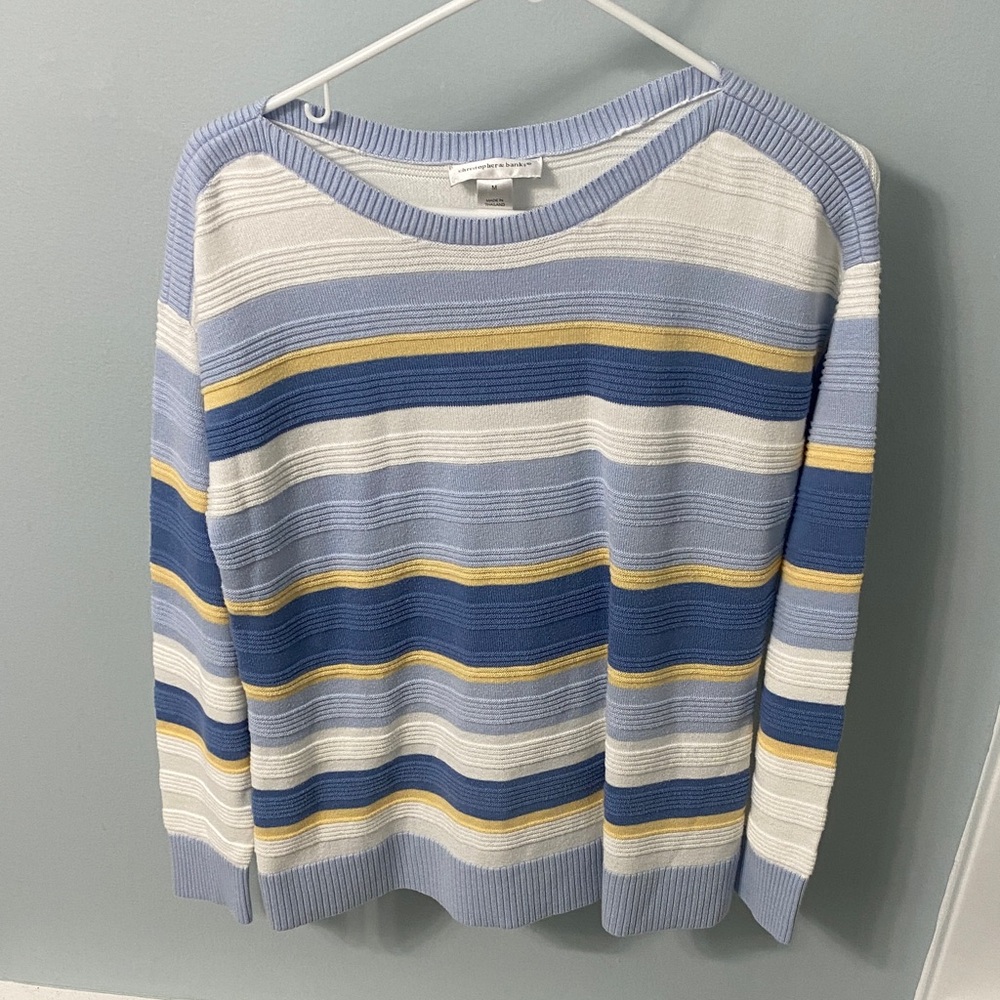 Christopher & Banks Multicolor Striped Crewneck Sweater